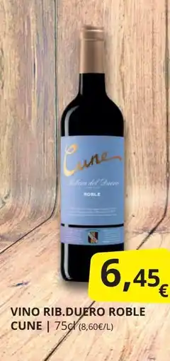 Supermercados MAS CUNE Vino rib.duero roble oferta