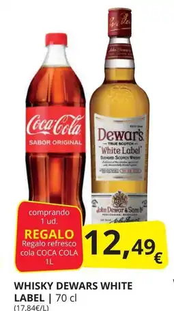 Supermercados MAS WHITE LABEL Whisky dewars oferta