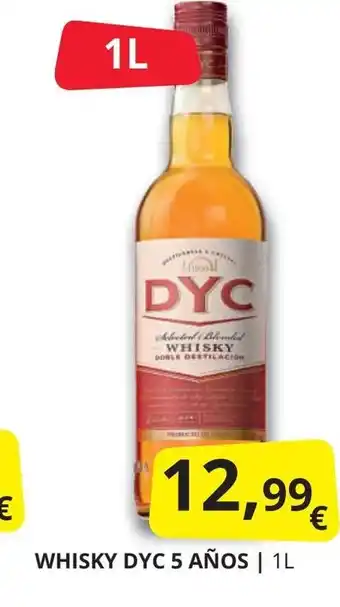 Supermercados MAS Whisky dyc 5 años oferta