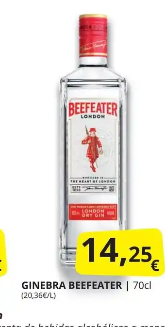 Supermercados MAS BEEFEATER Ginebra oferta