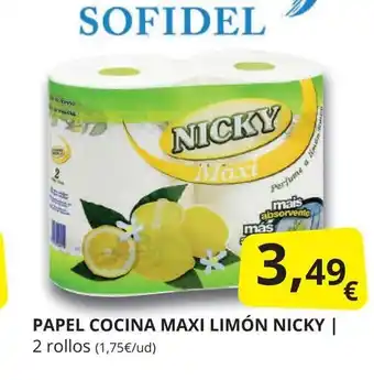 Supermercados MAS NICKY  Papel cocina maxi limón oferta