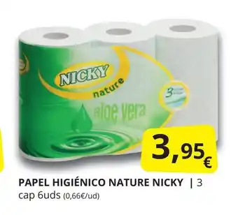 Supermercados MAS NICKY Papel higiénico nature oferta