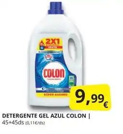 Supermercados MAS COLON Detergente gel azul oferta