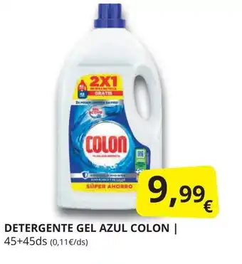 Supermercados MAS COLON Detergente gel azul oferta