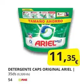 Supermercados MAS ARIEL Detergente caps original oferta