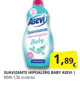 Supermercados MAS ASEVI Suavizante hipoalerg baby oferta