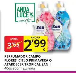 Supermercados MAS SAN Perfumador campo flores, cielo primavera o atardecer tropical oferta