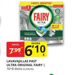 Supermercados MAS FAIRY Lavavajillas past ultra original oferta