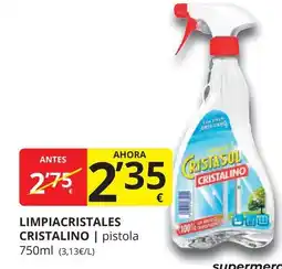 Supermercados MAS CRISTALINO Limpiacristales oferta