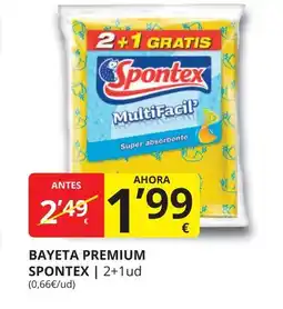 Supermercados MAS SPONTEX Bayeta premium oferta