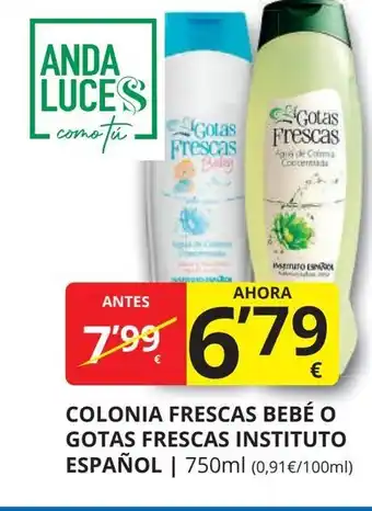 Supermercados MAS Colonia frescas bebé o gotas frescas instituto español oferta