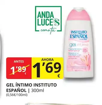 Supermercados MAS Gel íntimo instituto español oferta