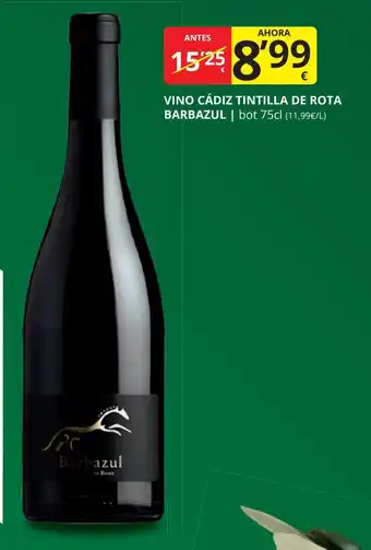 Supermercados MAS BARBAZUL Vino cádiz tintilla de rota oferta