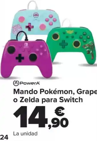 Carrefour POWER A Mando Pokémon, Grape o Zelda para Switch oferta