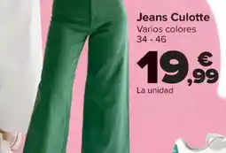 Carrefour Jeans Culotte oferta