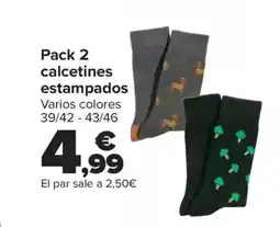 Carrefour Pack 2 calcetines estampados oferta