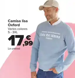 Carrefour Camisa lisa Oxford oferta