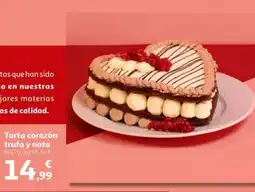 Alcampo Tarta corazón trufa y nata oferta