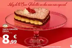 Alcampo Tarta corazón crema oferta