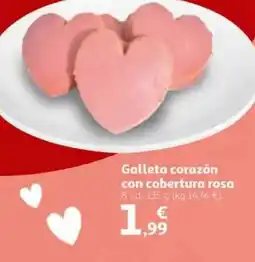 Alcampo Galleta corazón con cobertura rosa oferta