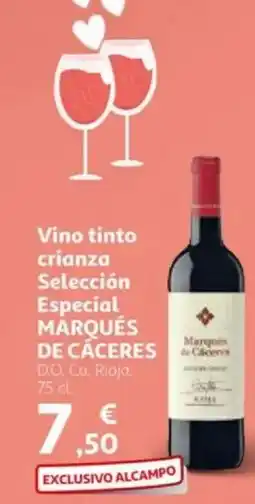 Alcampo MARQUÉS DE CÁCERES Vino tinto crianza Selección Especial oferta