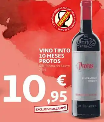 Alcampo PROTOS Vino tinto 10 meses oferta