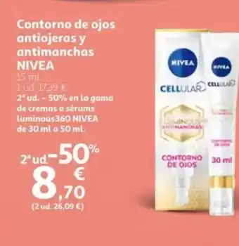 Alcampo NIVEA Contorno de ojos antiojeras y antimanchas oferta