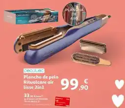 Alcampo CECOTEC Plancha de pelo Ritualcare air lisse 2in1 oferta