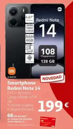 Alcampo REDMI NOTE 14 Smartphone oferta