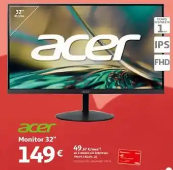 Alcampo ACER Monitor 32" oferta