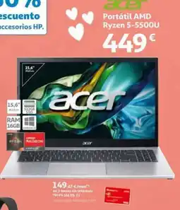 Alcampo ACER Portátil AMD Ryzen 5-5500U oferta