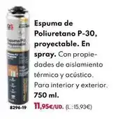 BricoCentro Quilosa - espuma de poliuretano p-30, proyectable. en spray oferta