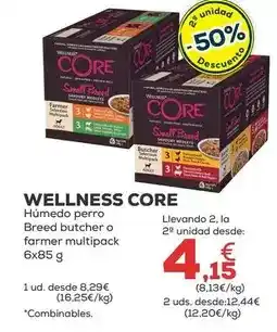 Kiwoko Wellness core - humedo perro breed butcher o farmer multipack oferta