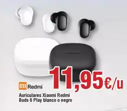 FROIZ REDMI Auriculares Xiaomi Redmi Buds 6 Play blanco o negro oferta