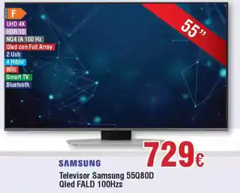 FROIZ SAMSUNG Televisor Samsung 55Q80D Qled FALD 100Hzs oferta