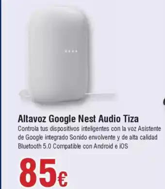 FROIZ Altavoz Google Nest Audio Tiza oferta