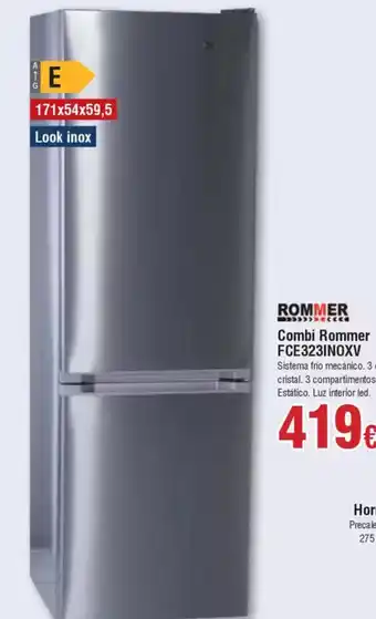 FROIZ ROMMER Combi Rommer FCE323INOXV oferta