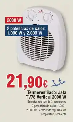 FROIZ JATA Termoventilador Jata TV78 Vertical 2000 W oferta