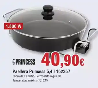 FROIZ @PRINCESS Paellera Princess 5,4 | 162367 oferta