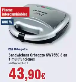 FROIZ Sandwichera Orbegozo SW7550 3 en 1 multifunciones oferta