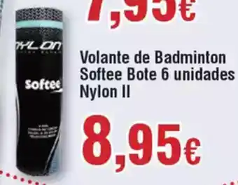 FROIZ SOFTEE Volante de Badminton Softee Bote 6 unidades Nylon II oferta