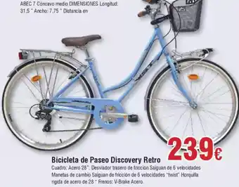 FROIZ Bicicleta de Paseo Discovery Retro oferta