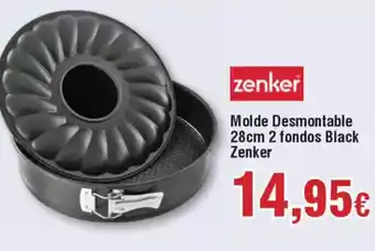 FROIZ ZENKER Molde Desmontable 28cm 2 fondos Black oferta