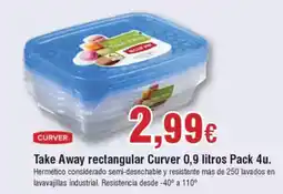 FROIZ CURVER Take Away rectangular Curver 0,9 litros Pack 4u. oferta