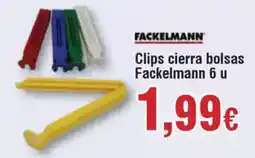 FROIZ FACKELMANN Clips cierra bolsas Fackelmann 6 u oferta