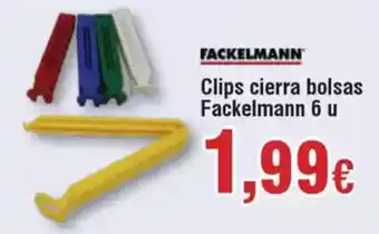 FROIZ FACKELMANN Clips cierra bolsas Fackelmann 6 u oferta