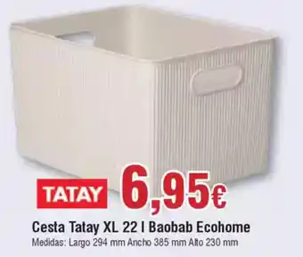 FROIZ TATAY Cesta Tatay XL 22 | Baobab Ecohome oferta