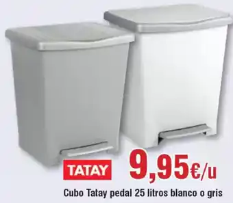 FROIZ TATAY Cubo Tatay pedal 25 litros blanco o gris oferta