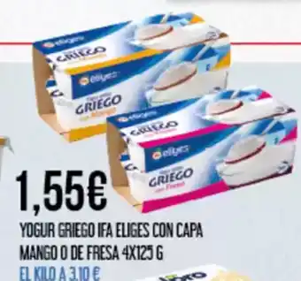 Claudio IFA ELIGES Yogur griego con capa mango o de fresa oferta