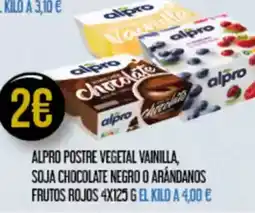 Claudio ALPRO Postre vegetal vainillą, soja chocolate negro o arándanos frutos rojos oferta